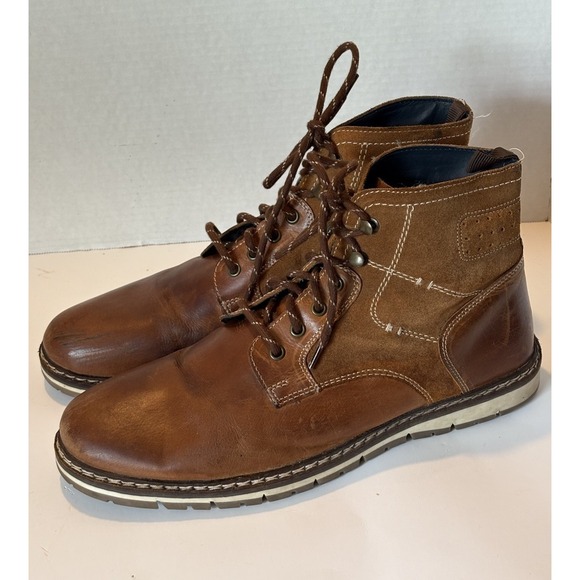 Crevo Dayton Suede Leather Chestnut Men's Size 13 Lace Up Round Toe Boot - Picture 1 of 11